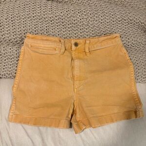 Madewell High Waist Mustard Shorts
